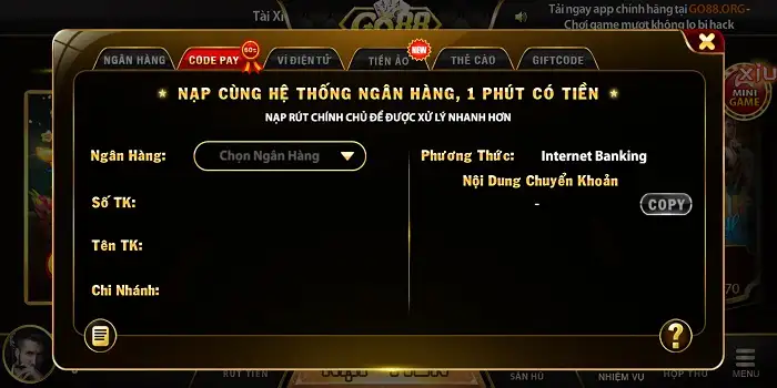 Thanh khoản nạp tiền đa dạng phương thức