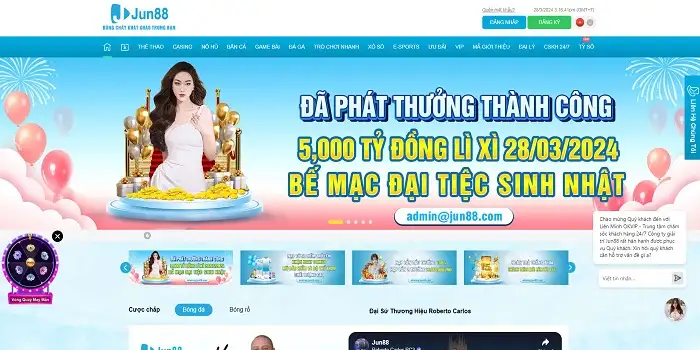 Trang chủ đẹp mắt của nhà cái Jun8877