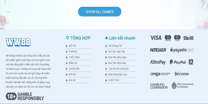 Các giấy tờ hoạt động cờ bạc trực tuyến hợp pháp của WW88f Vip